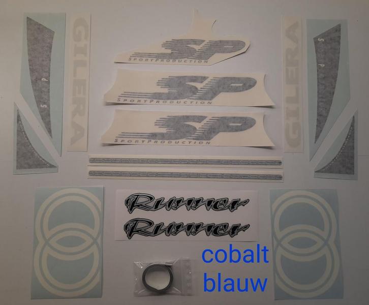 Stickerset Gilera Runner SP blauw (cobalt) compleet, Motoren, Accessoires | Stickers, Ophalen of Verzenden