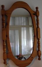 Nostalgische spiegel zwaar grenen, Huis en Inrichting, Woonaccessoires | Spiegels, Ophalen of Verzenden, Zo goed als nieuw, Rechthoekig