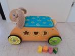 Schattige, stevige houten Loopauto met blokjesvormpjes, Ophalen of Verzenden