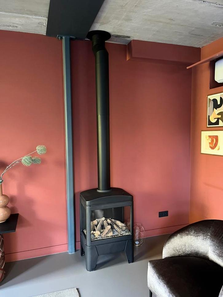 Faber Jelling kachel met afstandsbediening, Huis en Inrichting, Kachels, Zo goed als nieuw, Gaskachel, Gas, Ophalen