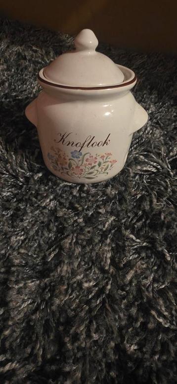 Knoflookpotje met deksel - Vintage keramiek beschikbaar voor biedingen