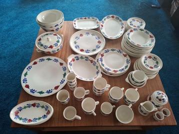Boerenbont servies beschikbaar voor biedingen