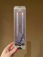 Zilver/Grijze LED Kaarsen met Bewegende Vlam, Overige materialen, Nieuw, Ophalen of Verzenden, Grijs