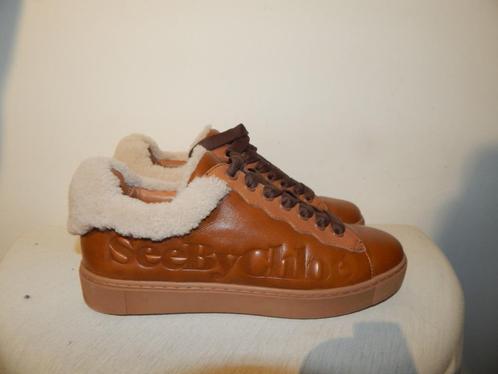 See by Chloe cognac kleur leren sneakers deels wol ZGAN39, Kleding | Dames, Schoenen, Zo goed als nieuw, Sneakers of Gympen, Bruin