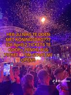 KINGDANCE FESTIVAL TICKETS! + PENDEL BUS! GEKOCHT VOOR €48, Tickets en Kaartjes, Twee personen
