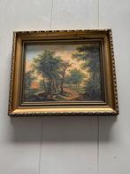 Schilderij Bos/bomen 33cm bij 39 cm, Antiek en Kunst, Ophalen