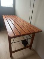 Opklapbare houten tafel (met gebruikte look), Ophalen, Gebruikt, 50 tot 100 cm, Vijf personen of meer