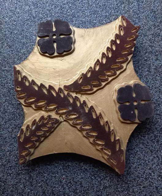 * Vintage grote antieke textielstempel batikstempel (3) *, Antiek en Kunst, Curiosa en Brocante, Ophalen of Verzenden