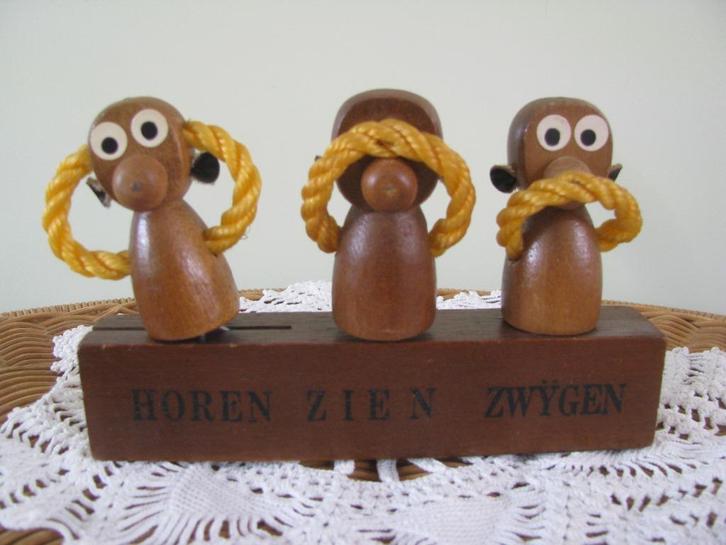 Bolling / Bojesen met 'n ? * 3 x aap * bar set * ZGAN *, Verzamelen, Retro, Huis en Inrichting, Ophalen of Verzenden