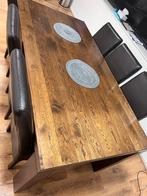 Eiken Houten eettafel met stoelen, Huis en Inrichting, Tafels | Eettafels, Ophalen, Gebruikt, 100 tot 150 cm, Eikenhout