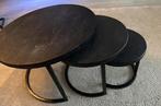 Set van 3 ronde salontafels, Huis en Inrichting, Tafels | Bijzettafels, Ophalen, Minder dan 55 cm, Gebruikt, Rond