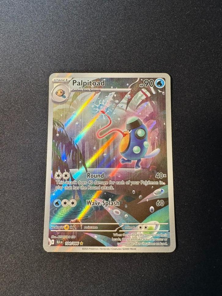 Palpitoad 104/086 - Black Bolt, Hobby en Vrije tijd, Verzamelkaartspellen | Pokémon, Nieuw, Losse kaart, Ophalen of Verzenden
