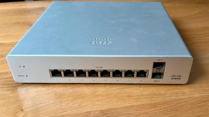 Cisco Meraki MS220-8P audio switch, Computers en Software, Netwerk switches, Zo goed als nieuw, Ophalen of Verzenden