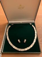 Zilveren ketting en oorbellen set, Ophalen of Verzenden, Gebruikt, Zilver, Zilver