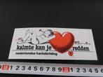 sticker kalmte kan je hart redden - strip hartstichting *, Verzamelen, Ophalen, Zo goed als nieuw, Bedrijf of Vereniging