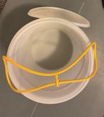 Tupperware deksel wasemmer met hengsel, Ophalen, Gebruikt, Wit, Overige typen