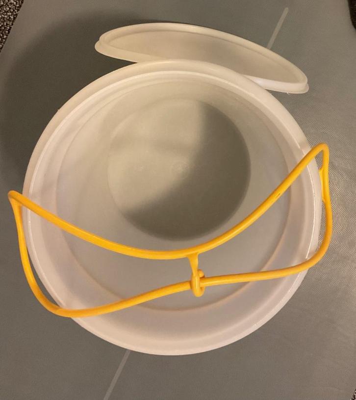 Tupperware deksel wasemmer met hengsel, Huis en Inrichting, Keuken | Tupperware, Gebruikt, Overige typen, Wit, Ophalen
