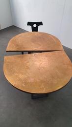 Grote messing design tafel ovaal modulair - ruw staal, Huis en Inrichting, Ophalen, ., Vijf personen of meer, .