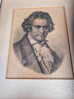 Mooie tekening/litho/ets/  gemaakt door J. v.d. Linde jr., Ophalen of Verzenden