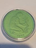 Schaarse groene titanium 50 Pfennig munt uit 2019, Ophalen of Verzenden, Duitsland, Losse munt