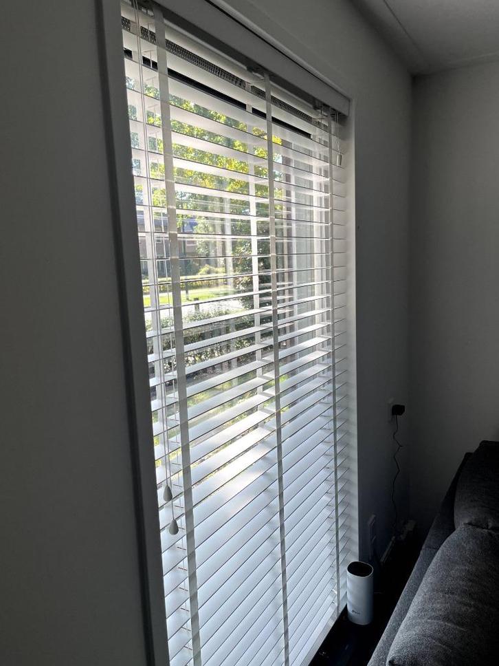 Houten Jalouzie, Huis en Inrichting, Stoffering | Gordijnen en Lamellen, Nieuw, 150 tot 200 cm, 100 tot 150 cm, Wit, Ophalen of Verzenden