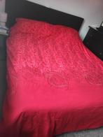 100% katoen dekbedovertrek overtrek rood rozen 240x220 ☘️, Dekbedovertrek, Tweepersoons, Ophalen of Verzenden, Zo goed als nieuw