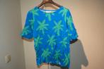 Fabienne Chapot blauw shirt groene palm print bedel S, Zo goed als nieuw, Maat 36 (S), Verzenden, Blauw