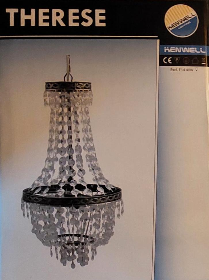 Kroonluchter Therese - Kenwell, Huis en Inrichting, Lampen | Kroonluchters, Nieuw, Glas, Metaal, Ophalen of Verzenden