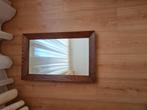 Mooie rechthoekige spiegel met houten frame, Antiek en Kunst, Ophalen of Verzenden