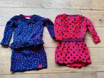 Twee rood gestipte meisjes jurken maat 68 Love Z8 blauw, Kinderen en Baby's, Babykleding | Maat 68, Jurkje of Rokje, Meisje, Ophalen of Verzenden