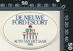 Sticker: Ford - Escort - Auto van het jaar 1981, Ophalen of Verzenden, Zo goed als nieuw, Auto of Motor