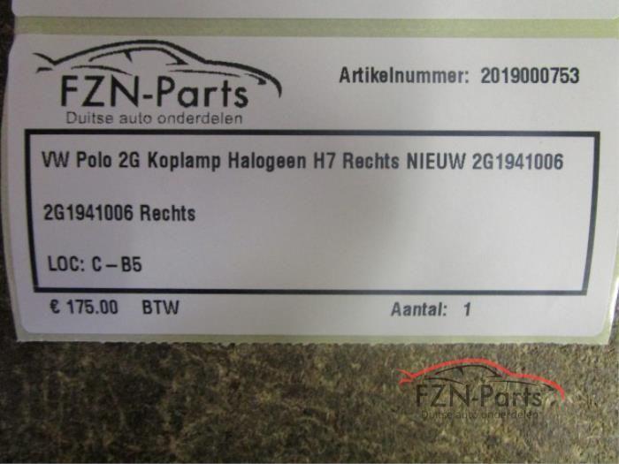 VW Polo 2G Koplamp Halogeen H7 Rechts gebruikt, Auto-onderdelen, Verlichting, Gebruikt, Ophalen
