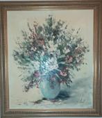 Olieverf schilderij op doek bloemen-stilleven schilder Jonk,, Ophalen