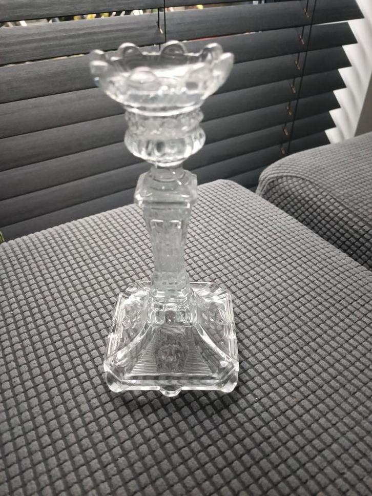 Antieke Franse geperste Kandelaar Portieux-Vallerysthal, Antiek en Kunst, Antiek | Kandelaars, Koper of Brons, Ophalen of Verzenden