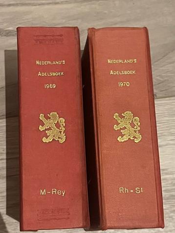 Nederland's Adelboek 1969 & 1970 - Rode Boekjes beschikbaar voor biedingen