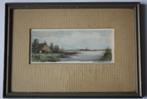 Sjoerd de Vries. 1941 - 2020, Fries landschap. Gemengde tech, Verzenden