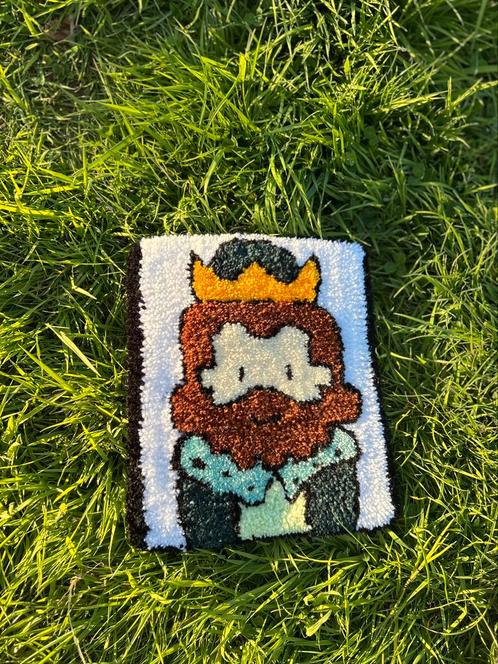 tapijt King tufted rug handmade carpet, Huis en Inrichting, Stoffering | Vloerbedekking, Nieuw, Tapijt, Wit, Zwart, Groen, minder dan 10 m²