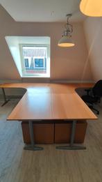 2 Bureaus - In hoogte verstelbaar en met kastjes, Huis en Inrichting, Ophalen, In hoogte verstelbaar, Gebruikt