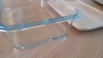 Opbergbak glas en bamboe deksel 2x, Ophalen, Nieuw