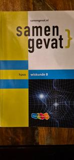 Samengevat Wiskunde B HAVO, Boeken, Schoolboeken, HAVO, Ophalen of Verzenden, Wiskunde B, Onbekend