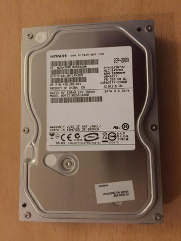 Harde schijf 250GB SATA 3.5 inch HDD beschikbaar voor biedingen