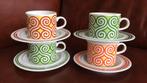 Retro Mosa kop en schotel 4 x, Verzamelen, Ophalen of Verzenden, Huis en Inrichting