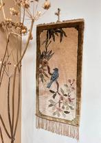 Handgeknoopt Chinees tapijt met certificaat, Minder dan 50 cm, Gebruikt, 50 tot 100 cm, .