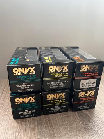 Onyx F1 Renault & Ligier modellen (6 stuks) – 1:43 beschikbaar voor biedingen