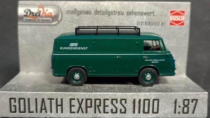 Goliath Express 1100 1957 1:87 H0 Busch Dreika Pol, Hobby en Vrije tijd, Modelauto's | 1:87, Nieuw, Auto, Verzenden