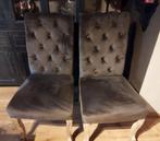 3 landelijke eetkamerstoelen, Huis en Inrichting, Stoelen, Ophalen, Stof, Drie, Bruin
