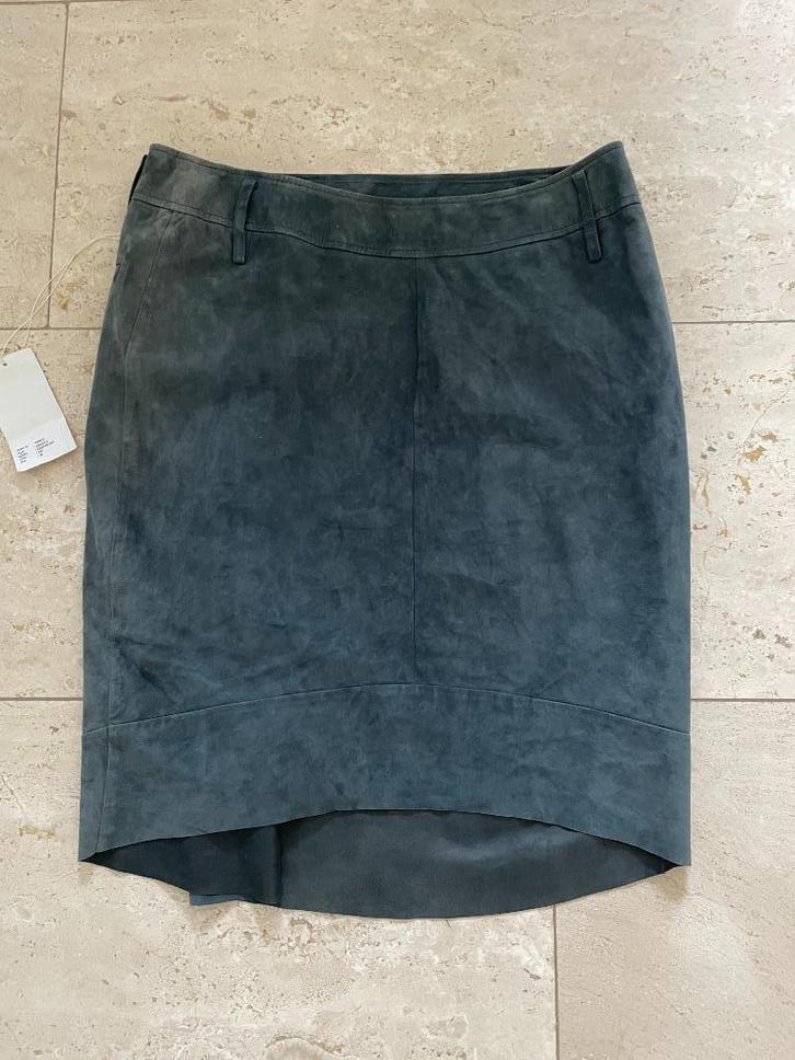 PAUW: nieuw (verschoten) suede rokje maat 38, Kleding | Dames, Rokken, Nieuw, Maat 38/40 (M), Blauw, Knielengte, Verzenden