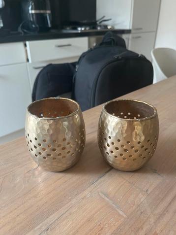 Gouden Kaarsenhouders Japandi Wabi Sabi beschikbaar voor biedingen