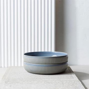 Royal VKB Diep Bord Dusty Blue - 20 cm > 6 stuks beschikbaar voor biedingen