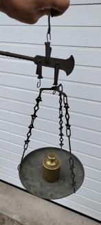 messing weegschaal met 1 schaal, Antiek en Kunst, Ophalen of Verzenden